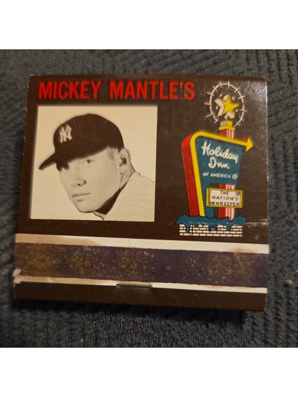 Mickey Mantle’s Holiday Inn Joplin Missouri Matchbook Full Unstruck Vintage